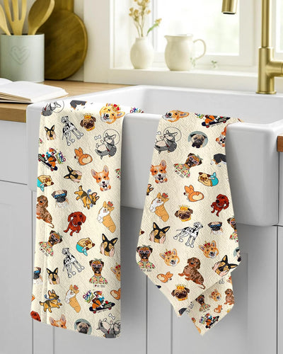 Set 2 toallas cocina algodón reutilizables 18x26pulg