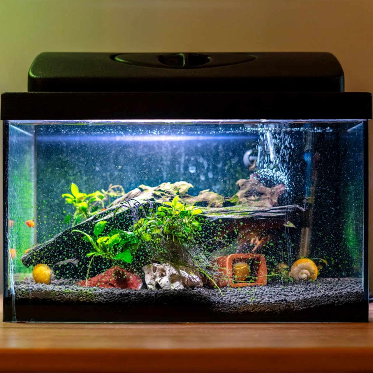 Tapete antideslizante espuma negra para acuario 15.74x11.81pulg