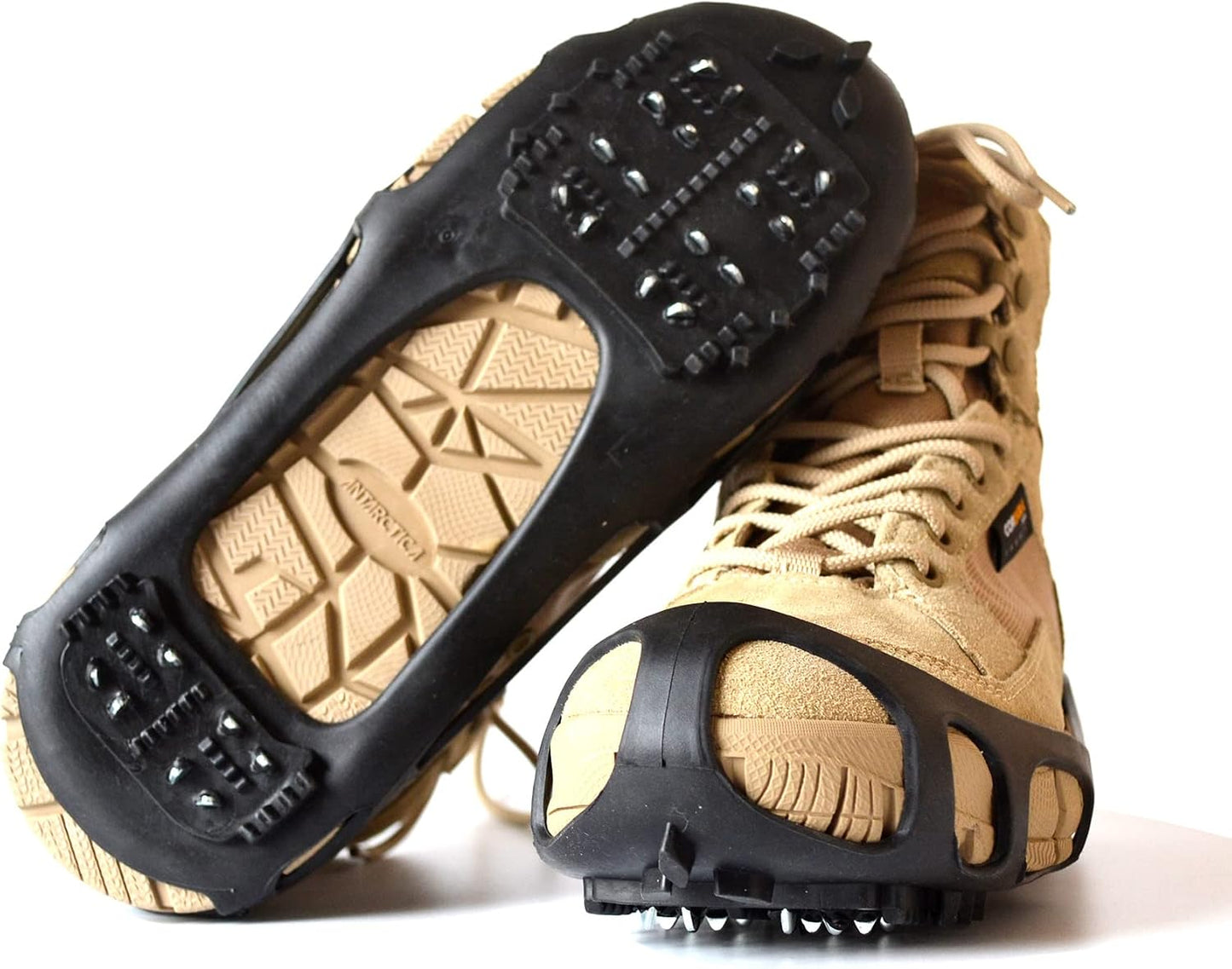 Crampones antideslizantes para zapatos y botas con 24 tachuelas