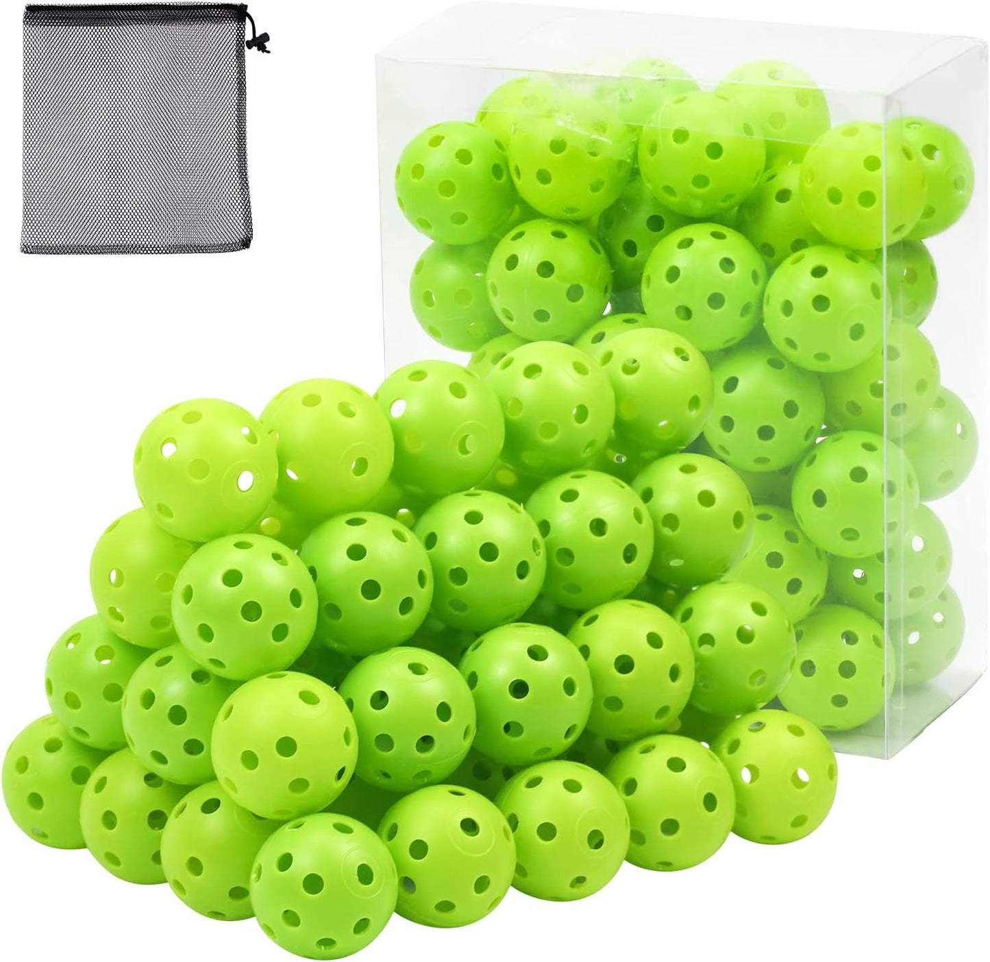 Pelotas golf plástico huecas con bolsa malla para práctica