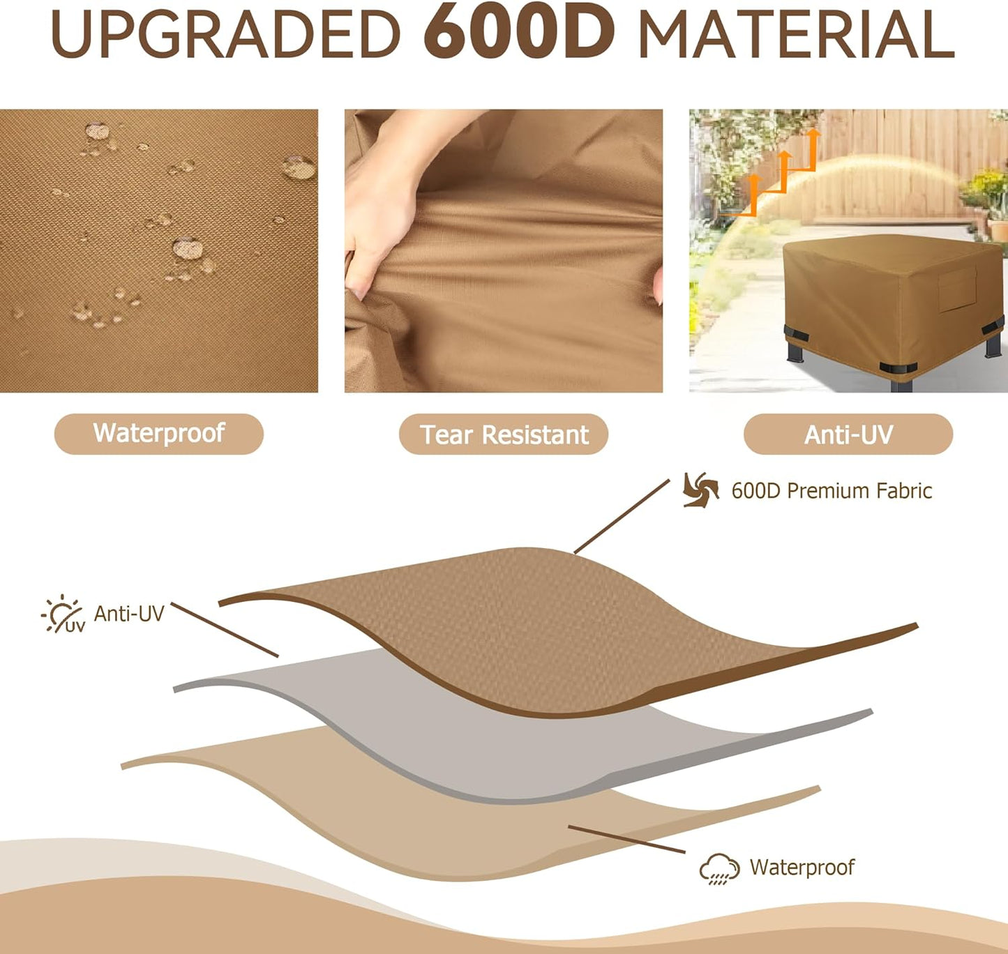 Cubierta hoguera impermeable 600D 36x36x24"