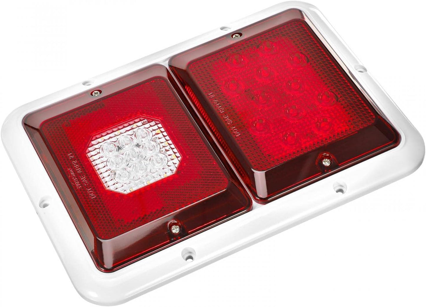 2 Luces traseras doble led 12v ip67 base blanca rv