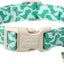 Collar dinosaurio para perro algodón hebilla ajustable