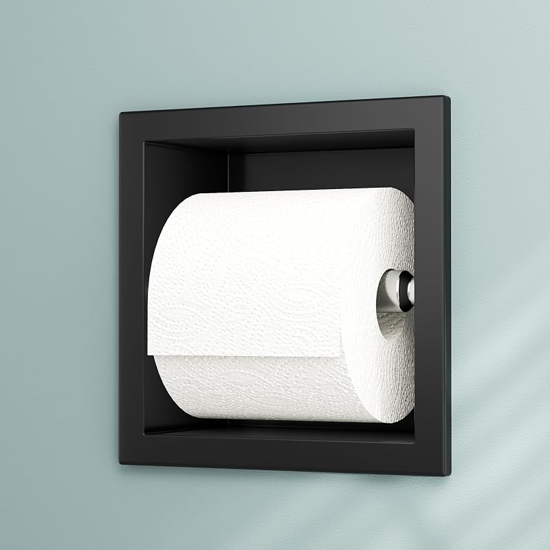 Soporte papel higiénico acero inox 304 integrado en pared