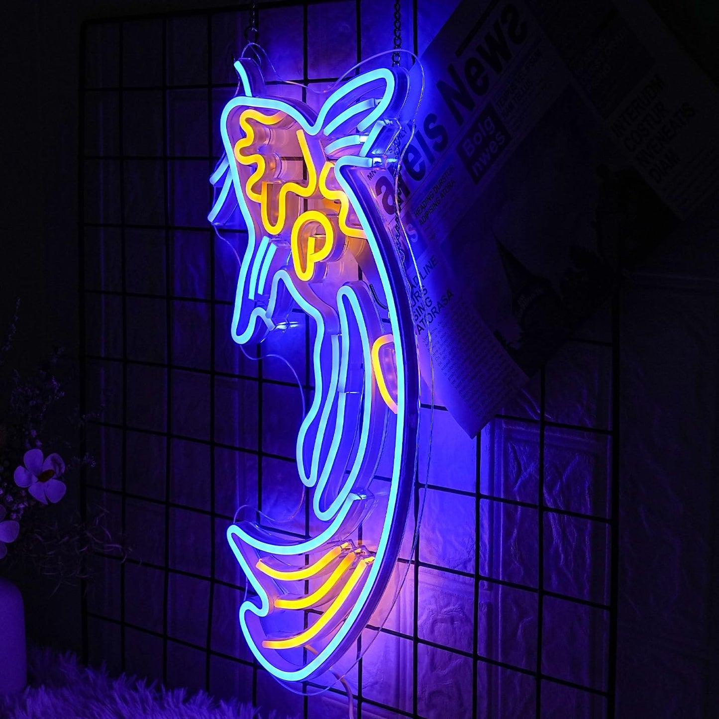 Letrero Neón Pez Koi 17x9.5 con Luz Atenuable USB