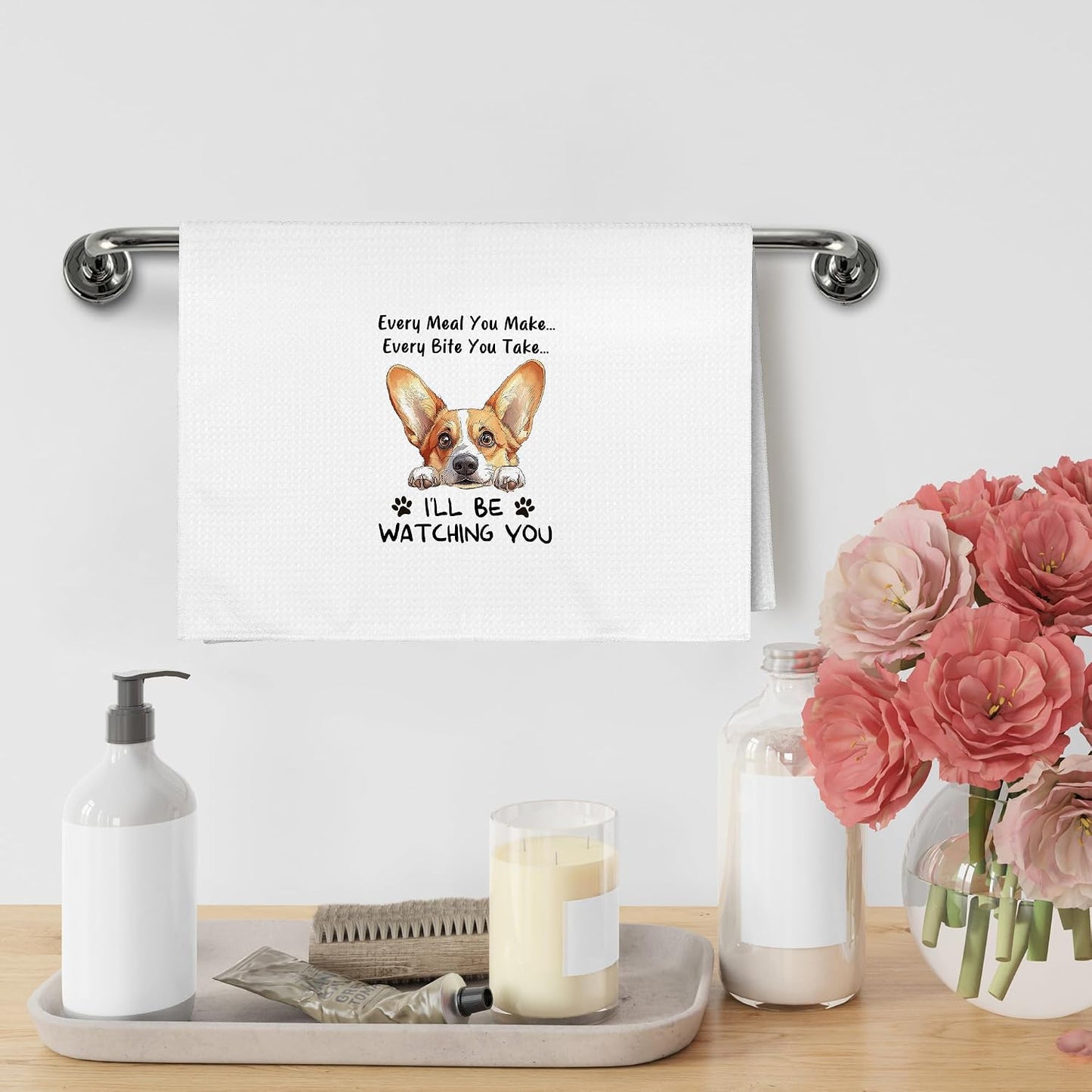 Toallas cocina baño corgi 16x24 regalo amantes corgi