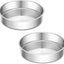 Set 2 Moldes Redondos Acero Inox 9pulg para Pastel Boda
