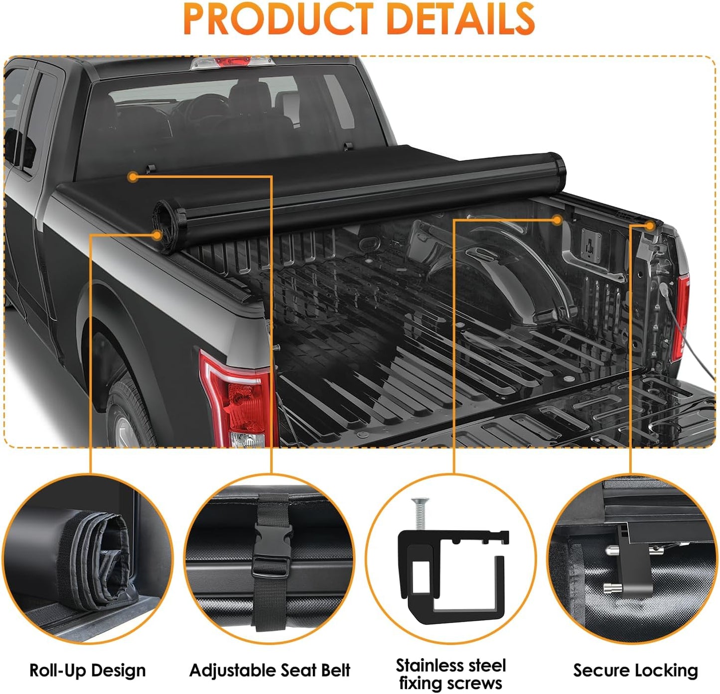 Funda enrollable cama camión comp Ford F.5 pies
