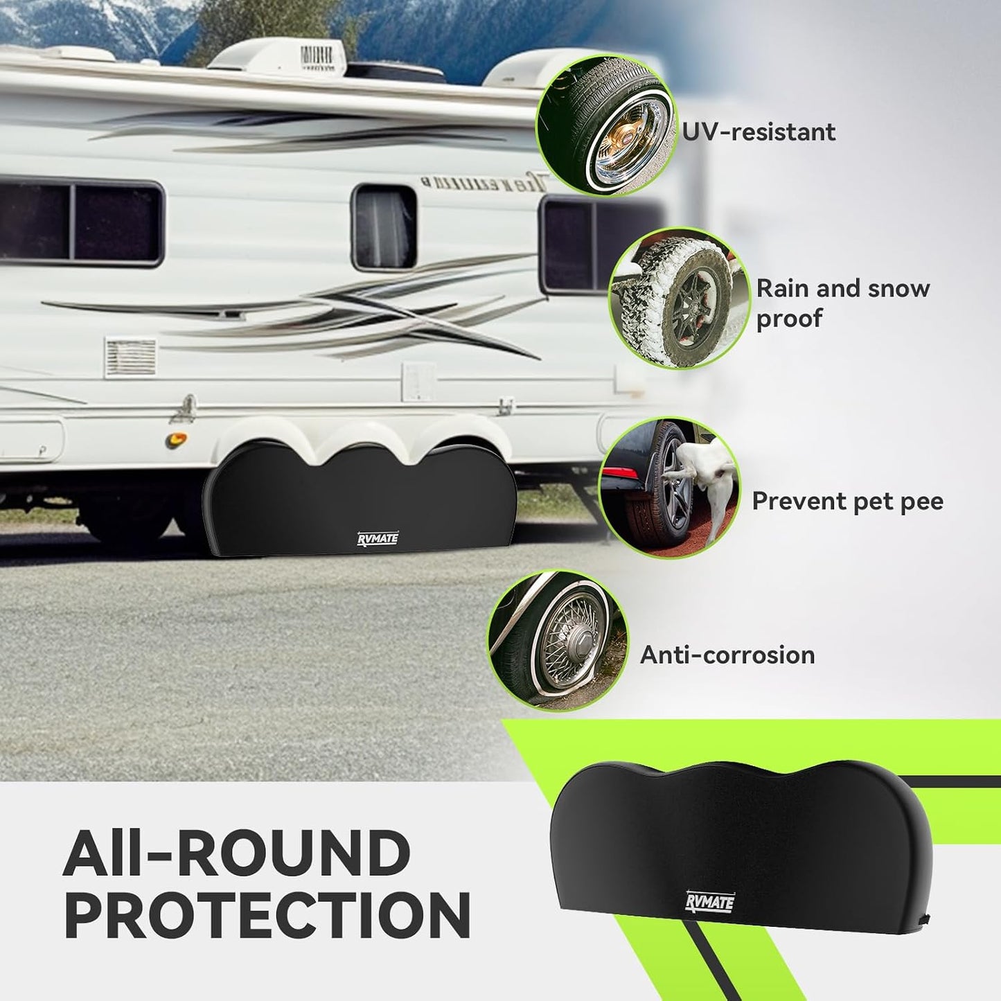 Fundas neumáticos triple eje RV 27-29pulg impermeables