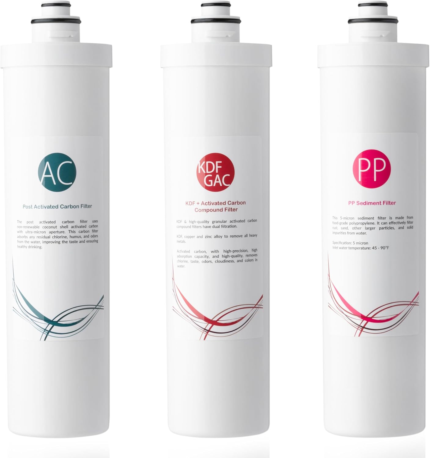 Pack filtros agua 4 etapas 0,1micrones 6 meses