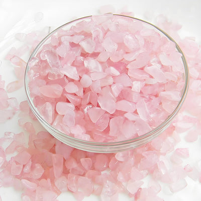 Cristales cuarzo rosa 454g para jarrones y plantas