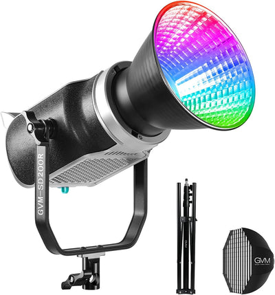 Kit luz RGB LED bicolor 200W soporte DMX estudio CRI 97