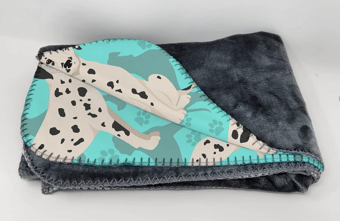 Manta dálmata suave para viaje con bolsa avión