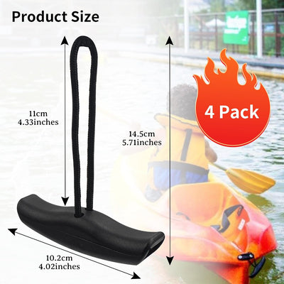 Manijas para kayak y canoa con cuerda y ojos de cuero