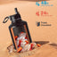 Botella agua acero inox popote 3 tapas Galaxy noche estrellada