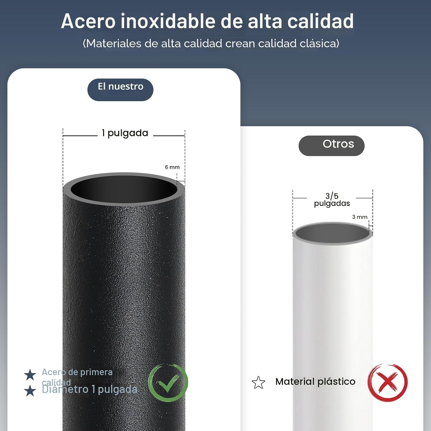 Barra seguridad puerta corredera ajustable 17.7-50.5pulg negro