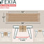 Mesa arpillera marrón bohemio 72pulg decoración comedor
