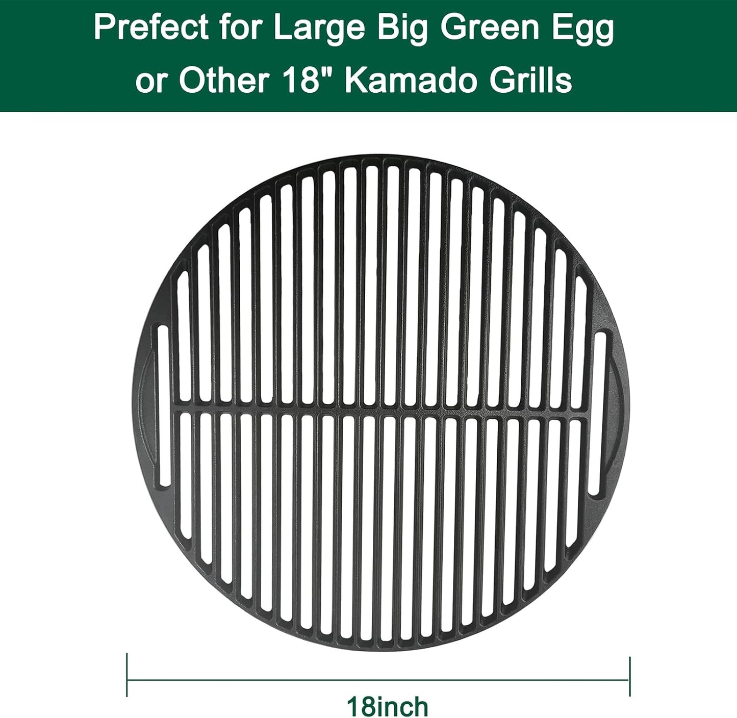 Rejilla hierro fundido para Big Green Egg 18pulg