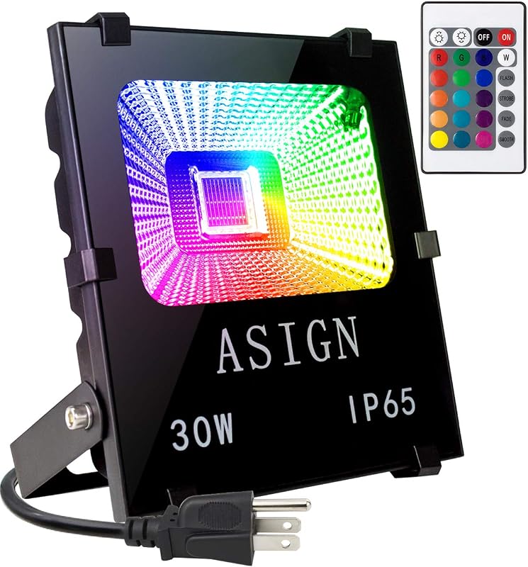 Reflector LED RGB 10-100W 16 colores con control remoto IP66