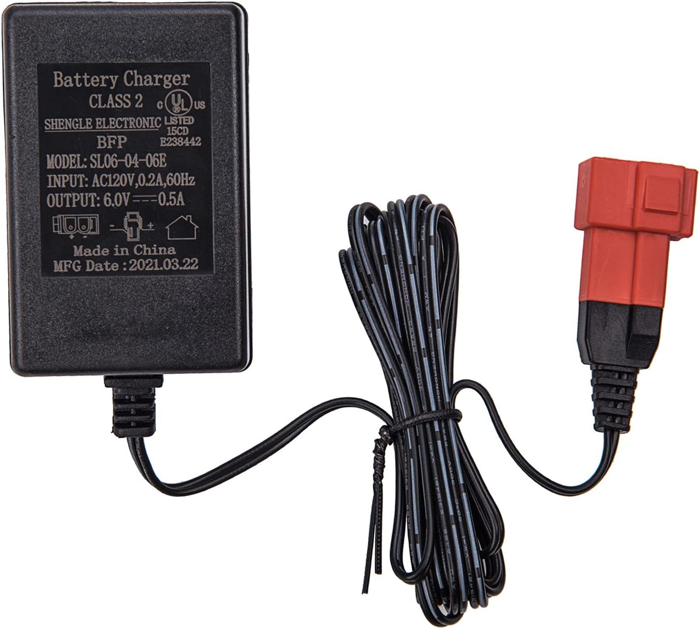 Cargador coche niños 6V SL06-04-06E adaptador cuadrado