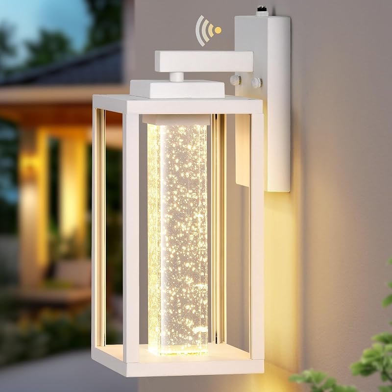 Luminaria exterior para porche y garaje con farol aplique