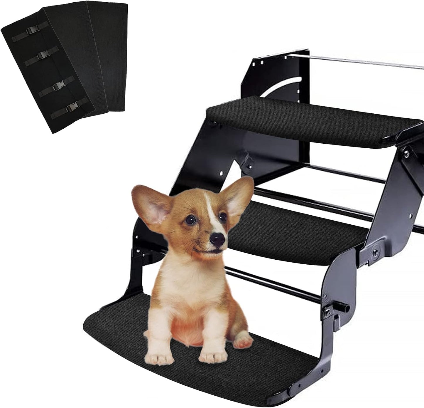 3 Alfombras escalones caravana 22" negro