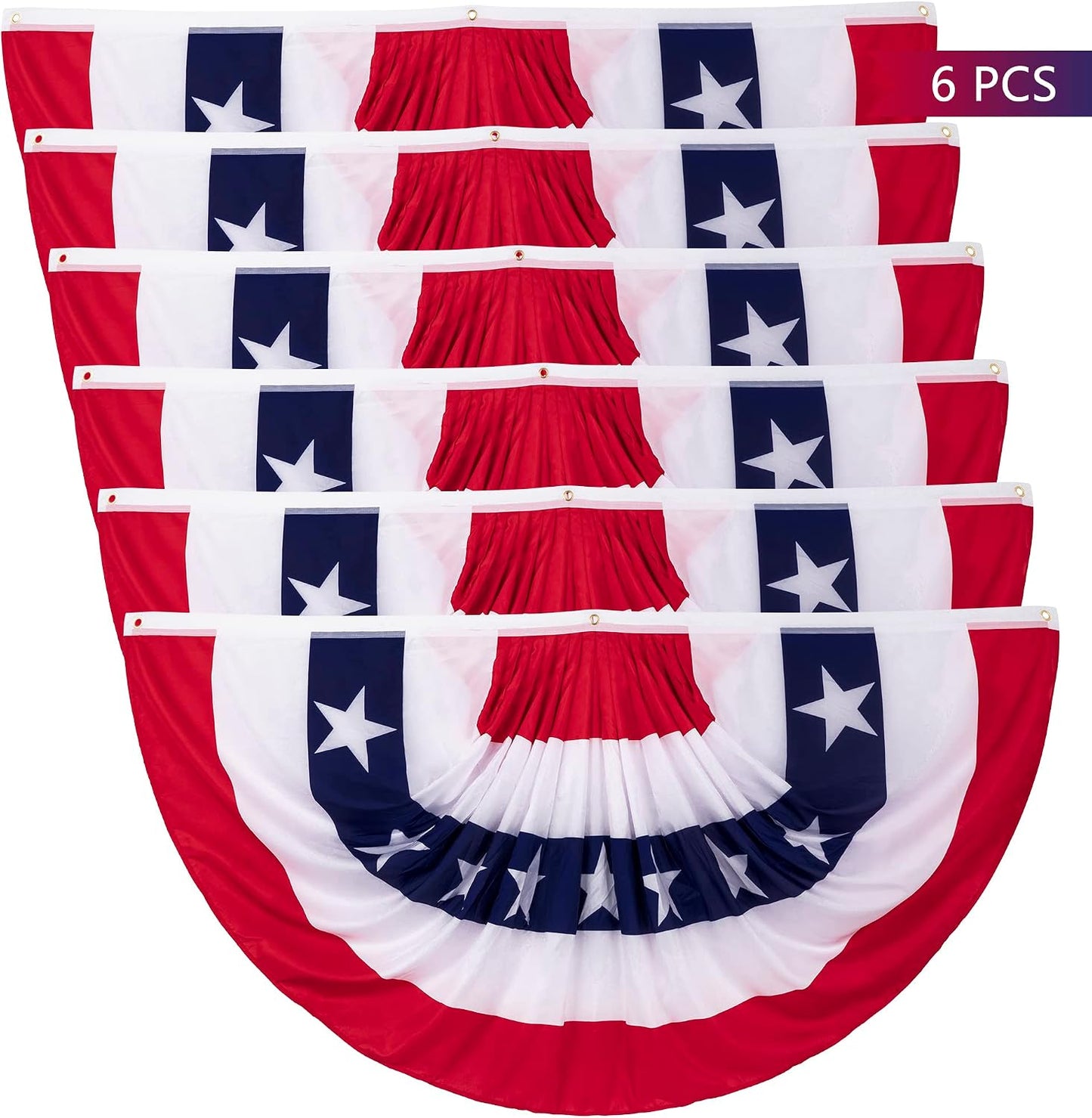 6 Pzas Banderas Patrióticas 3x6pulg Estadounidenses