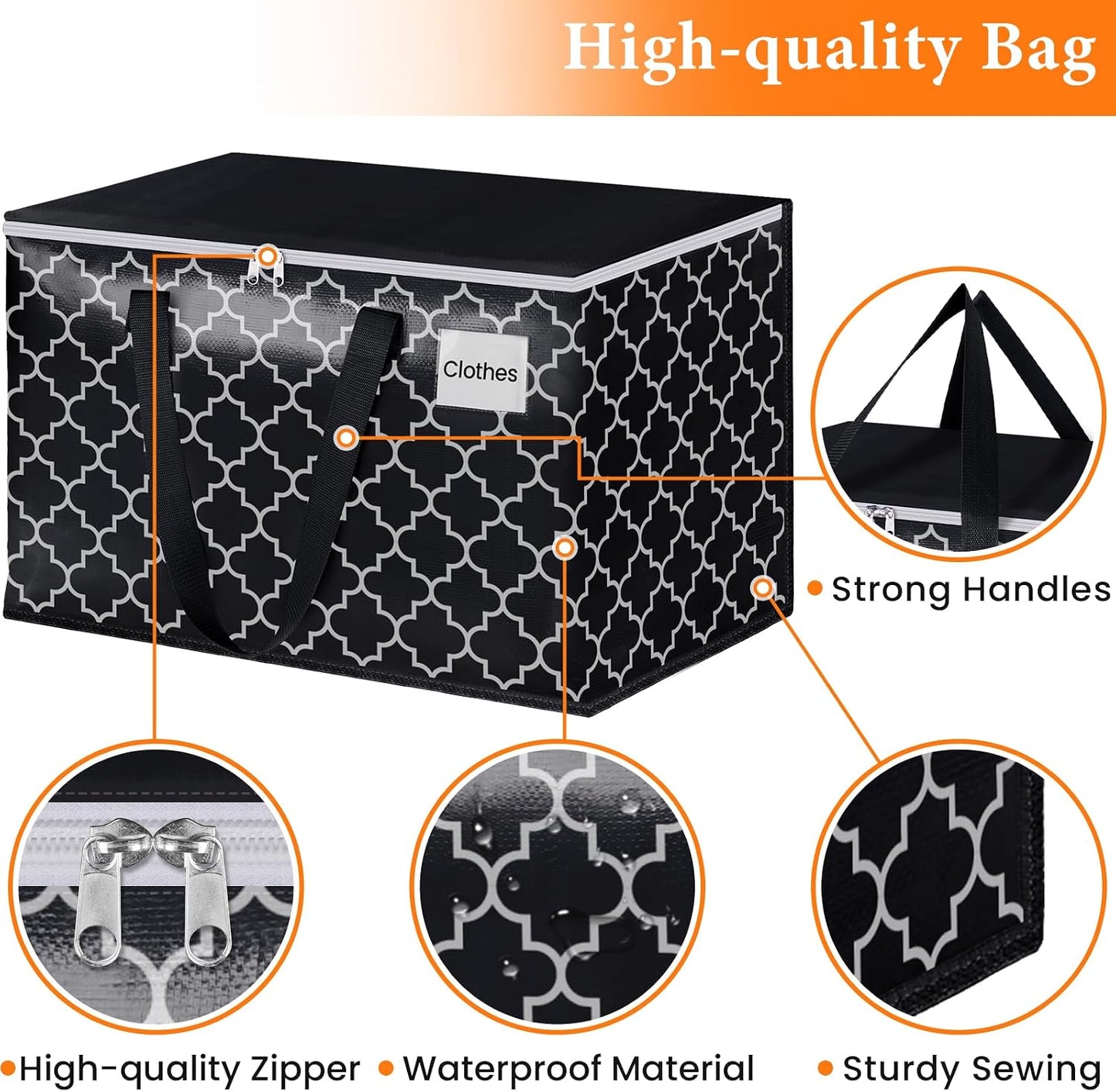 Bolsas mudanza servicio pesado con bolsillos plegables