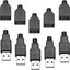 Conector USB 2.0 tipo A macho 4 pines plástico negro