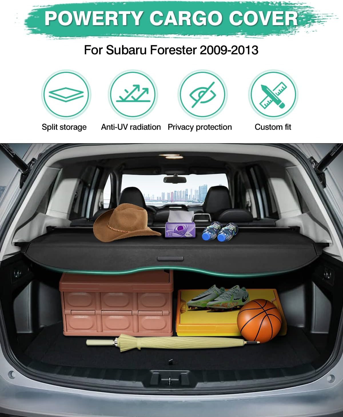Cubierta maletero retráctil Subaru Forester 09-13
