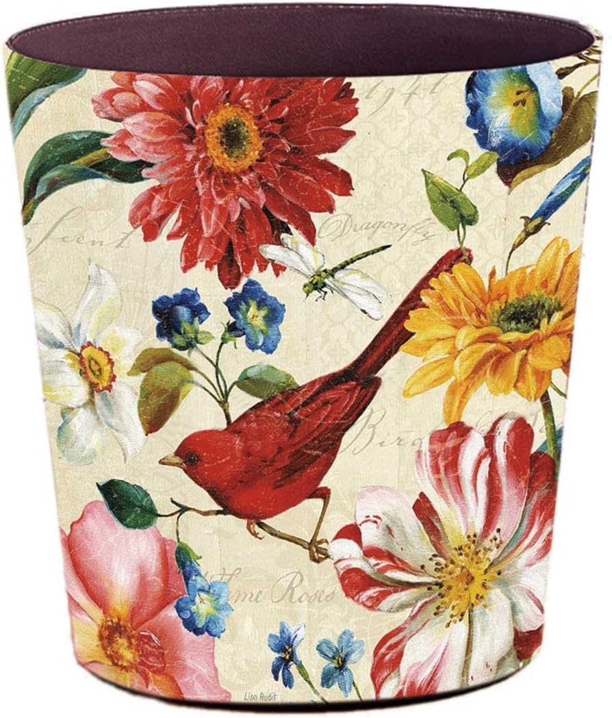 Cubo basura cuero decorativo 10L impermeable baño oficina