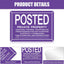 40 Carteles Aluminio Reflectante 7x10pulg Morado