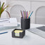 Soporte notas adhesivas cemento 3.6x3.6" escritorio negro