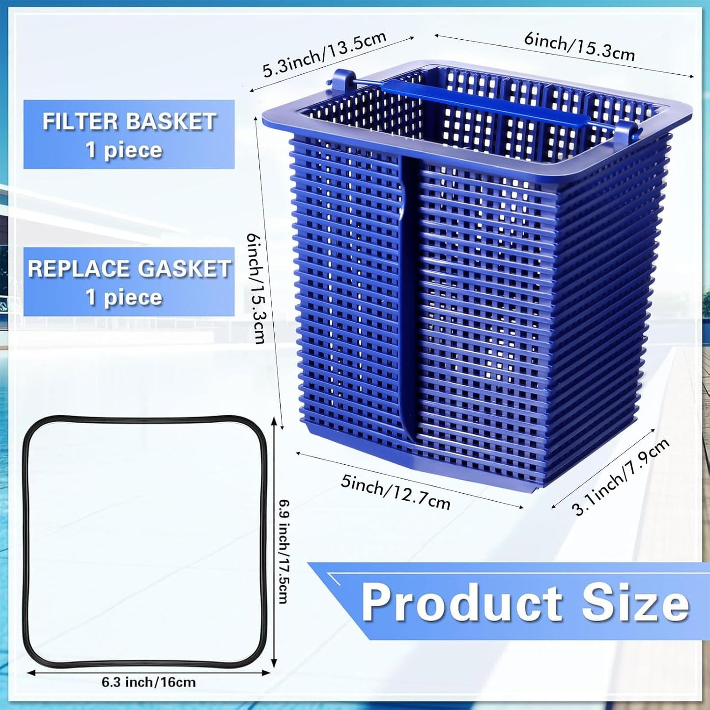 Cesta filtro piscina SPX1600M azul comp SP2607X10