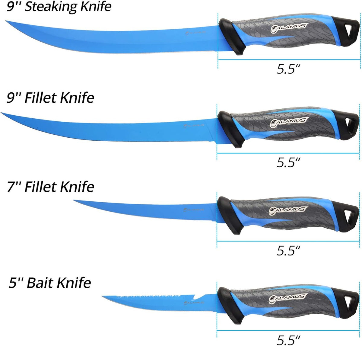 Cuchillo fileteo pesca 9pulg acero inox antideslizante