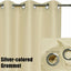 Cortina impermeable privacidad 110x95pulg color crema