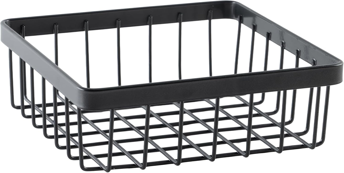 Cesta alambre cuadrada almacenamiento 6x6x2"