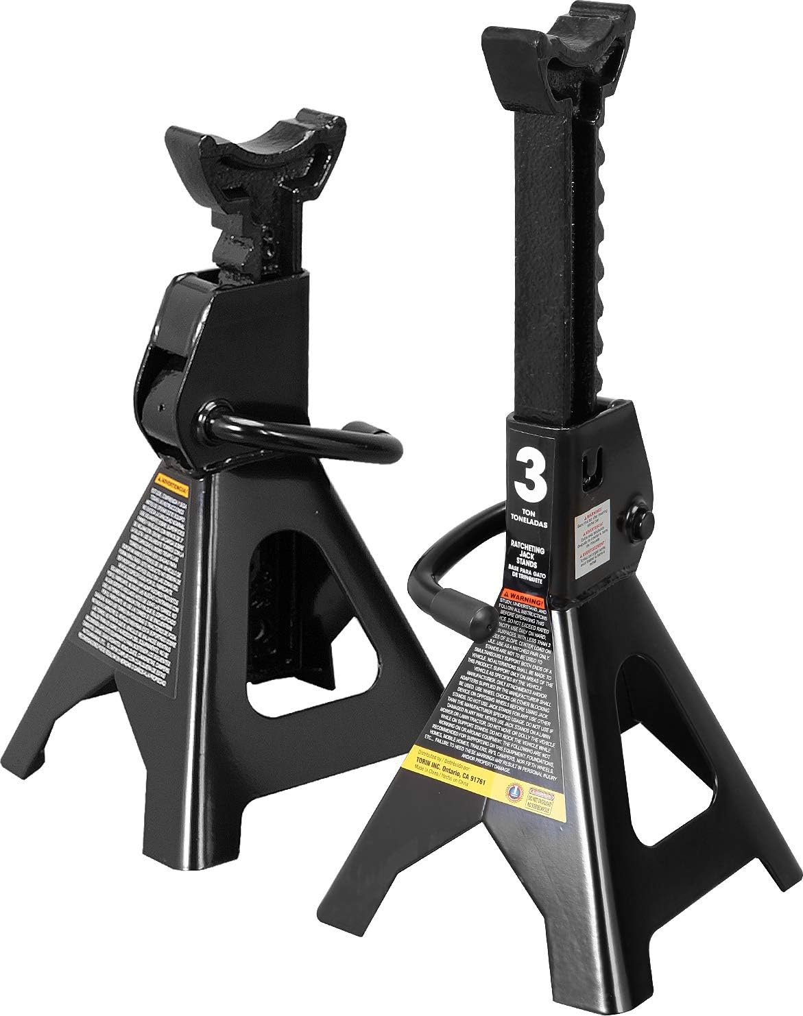 Soportes gato acero 3 toneladas negro 1 par