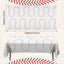 2 Manteles Béisbol 54x108pulg Rectangulares Niños Decoración
