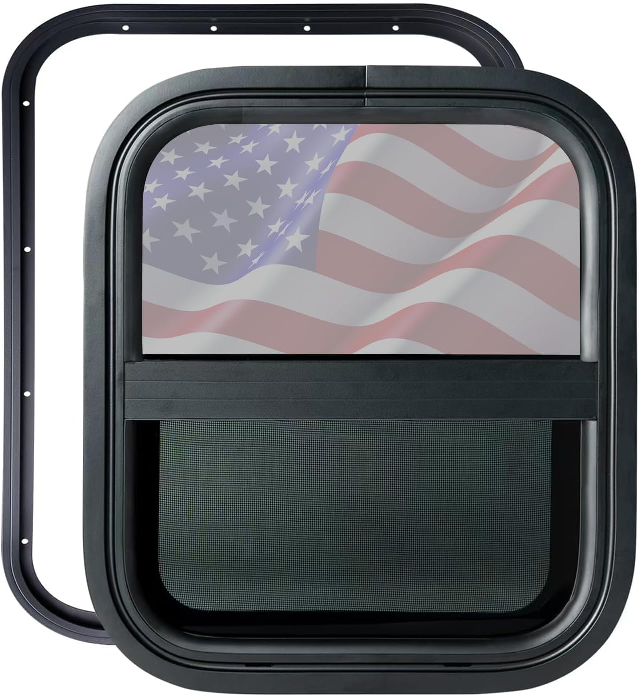 Ventana RV estilo lágrima 14x16" vidrio deslizante DOT