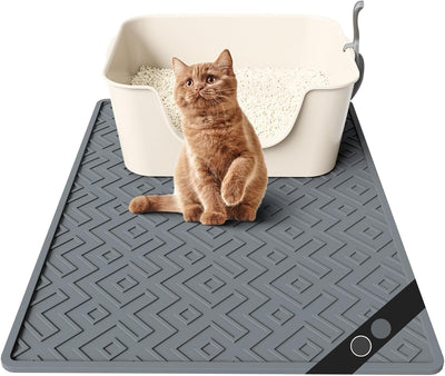 Tapete arena gatos 28x20pulg silicona impermeable antideslizante