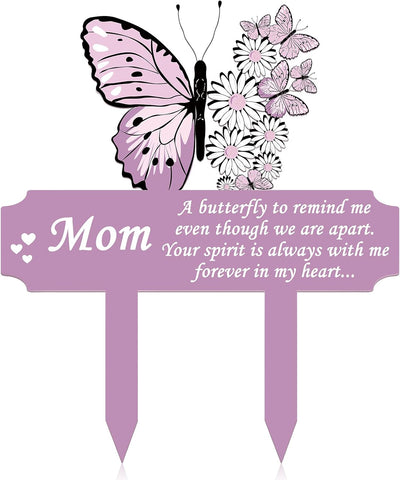 Estacas mariposa decoración tumba mamá conmemorativo