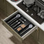 Organiz. cubiertos bambú extensible cocina