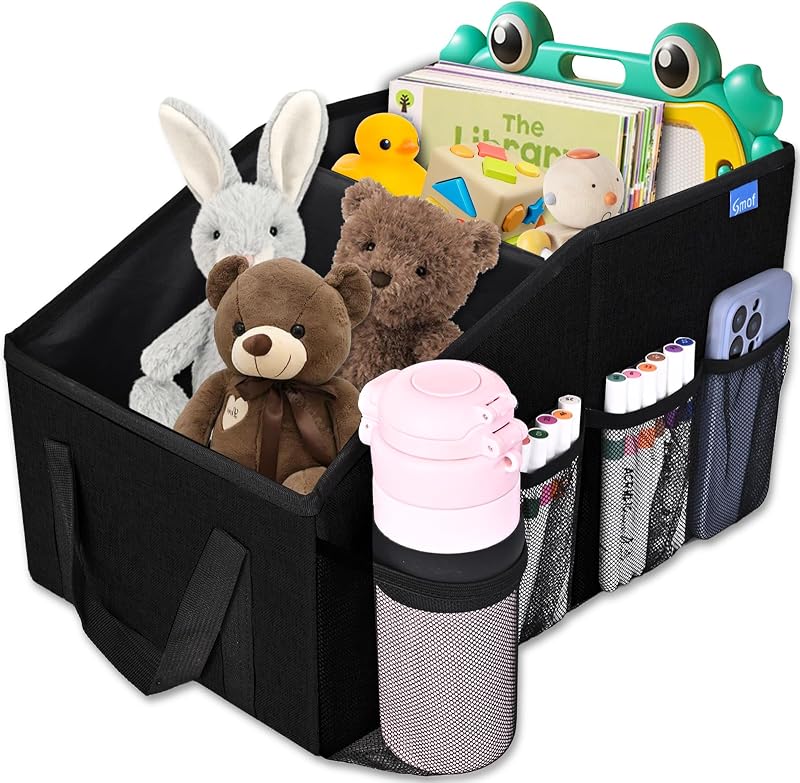 Organiz. asiento auto plegable con bolsillos niños y adultos