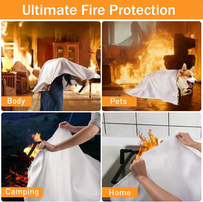Manta Emergencia 48x48pulg 2 Pzas Resistentes Fuego Hogar