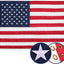 Bandera EE.UU. 2.5x4ft con ojales latón estrellas bordadas