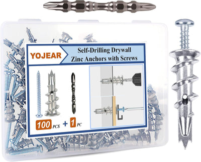 Anclajes yeso autoperforantes metal 101 pzas
