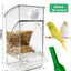 Alimentador automático acrílico para pájaros periquitos