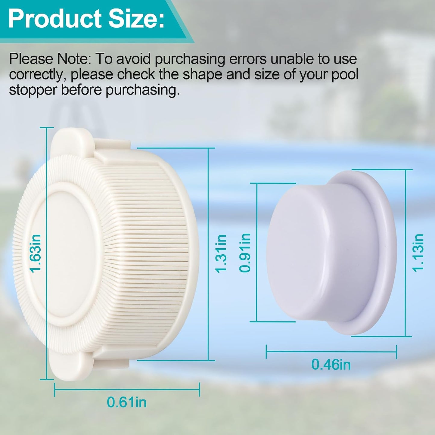Tapa drenaje piscina 1/3pulg para válvula Intex