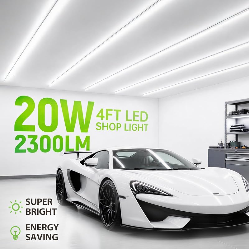 Luces LED T5 2300LM 6500K blanco frío 20W pack 2